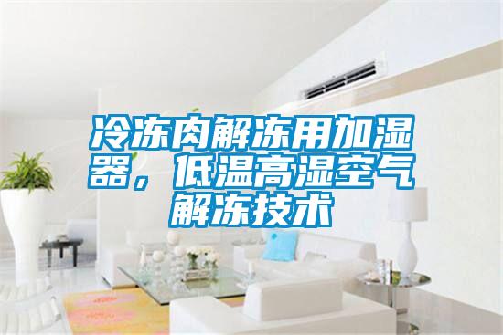 冷凍肉解凍用加濕器，低溫高濕空氣解凍技術
