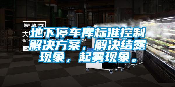 地下停車庫標準控制解決方案，解決結露現(xiàn)象，起霧現(xiàn)象。