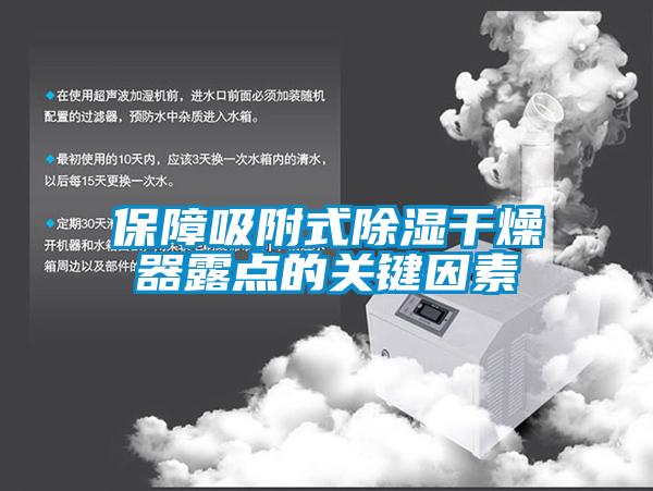 保障吸附式除濕干燥器露點的關(guān)鍵因素