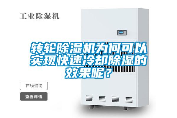 轉輪除濕機為何可以實現快速冷卻除濕的效果呢？