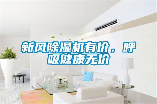新風(fēng)除濕機(jī)有價，呼吸健康無價