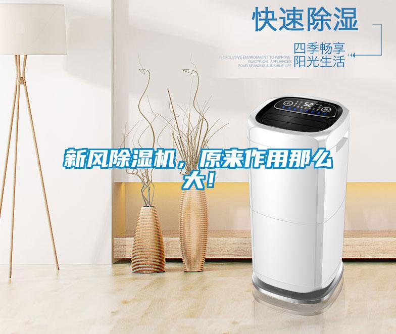 新風除濕機，原來作用那么大！