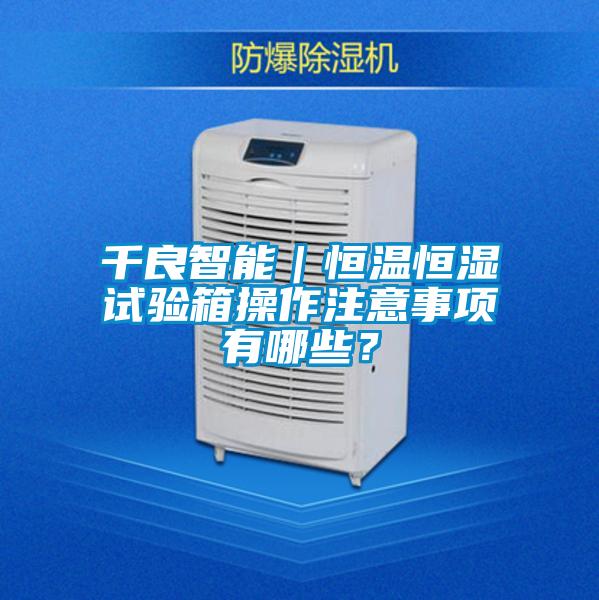 千良智能｜恒溫恒濕試驗箱操作注意事項有哪些？