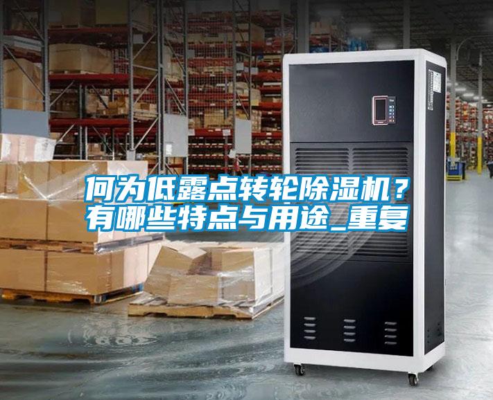 何為低露點轉輪除濕機？有哪些特點與用途_重復