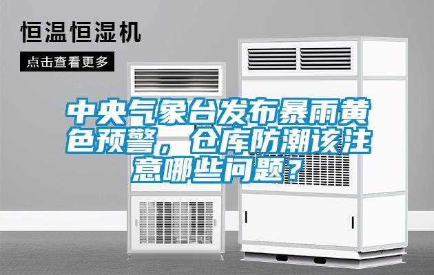 中央氣象臺發布暴雨黃色預警，倉庫防潮該注意哪些問題？