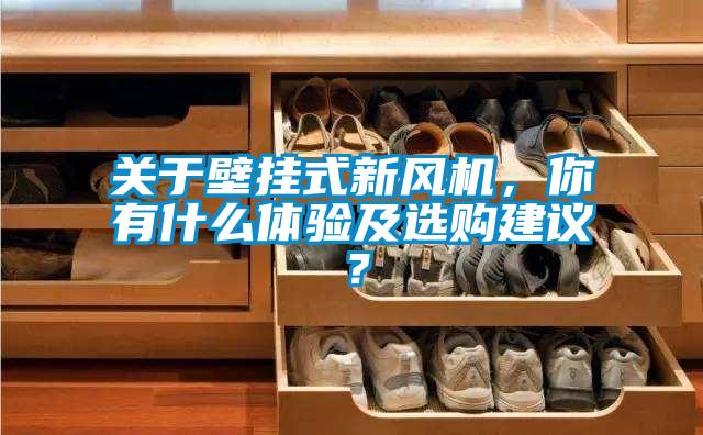 關(guān)于壁掛式新風(fēng)機，你有什么體驗及選購建議？