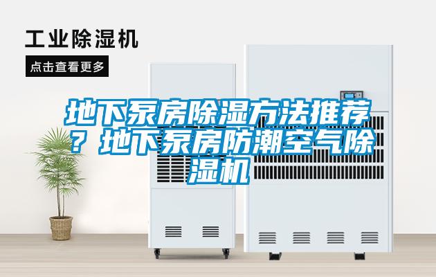 地下泵房除濕方法推薦？地下泵房防潮空氣除濕機