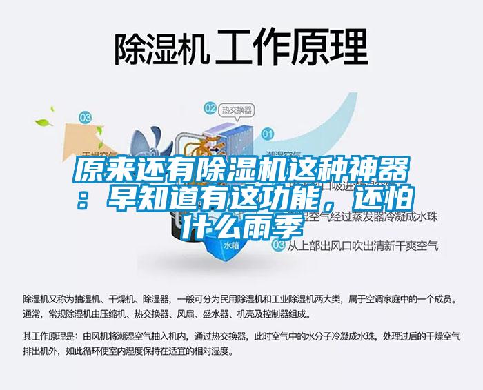 原來(lái)還有除濕機(jī)這種神器：早知道有這功能，還怕什么雨季