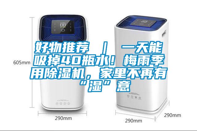 好物推薦 ｜ 一天能吸掉40瓶水！梅雨季用除濕機(jī)，家里不再有“濕”意