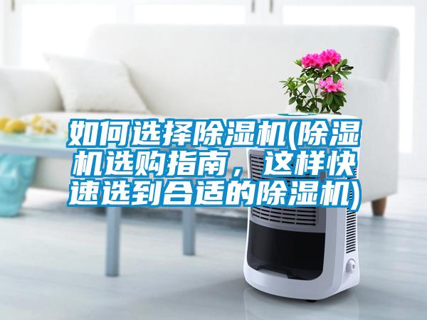 如何選擇除濕機(jī)(除濕機(jī)選購指南，這樣快速選到合適的除濕機(jī))