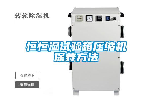 恒恒濕試驗箱壓縮機保養(yǎng)方法
