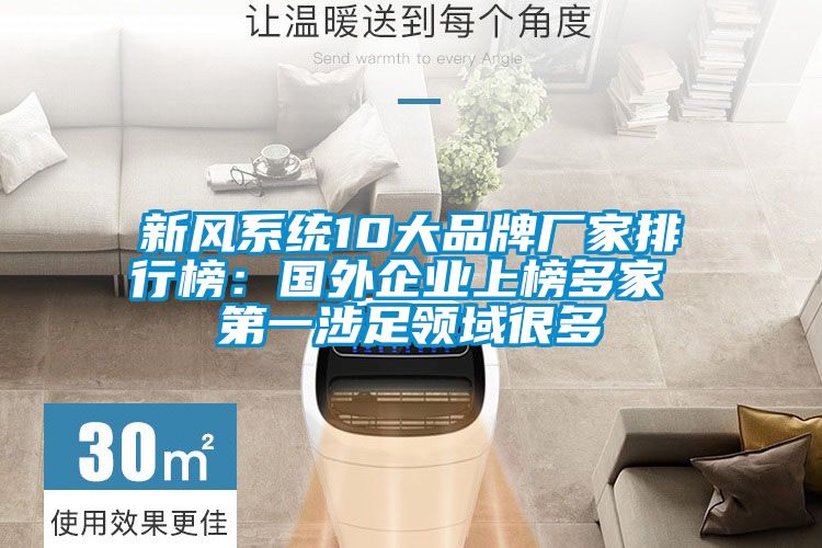 新風(fēng)系統(tǒng)10大品牌廠家排行榜：國外企業(yè)上榜多家 第一涉足領(lǐng)域很多