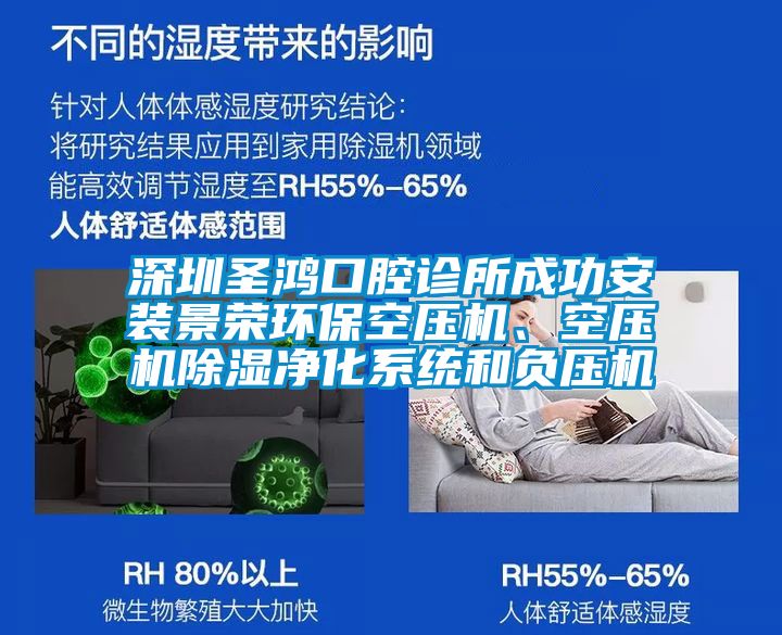 深圳圣鴻口腔診所成功安裝景榮環?？諌簷C、空壓機除濕凈化系統和負壓機