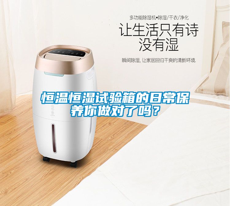 恒溫恒濕試驗箱的日常保養(yǎng)你做對了嗎？