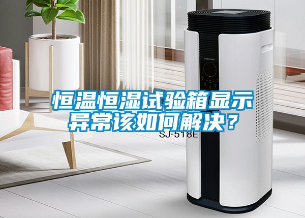 恒溫恒濕試驗(yàn)箱顯示異常該如何解決？