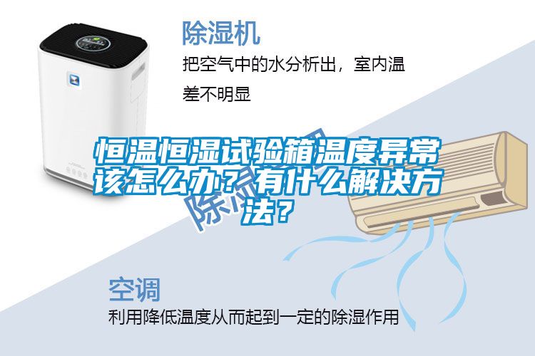 恒溫恒濕試驗箱溫度異常該怎么辦？有什么解決方法？