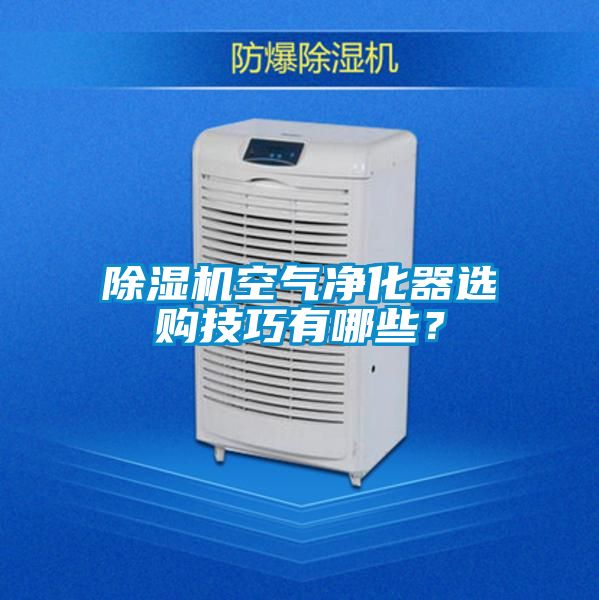 除濕機(jī)空氣凈化器選購技巧有哪些？