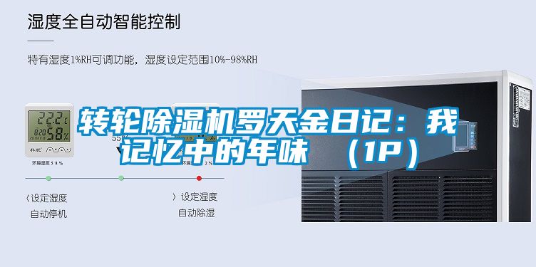 轉(zhuǎn)輪除濕機羅天金日記：我記憶中的年味 （1P）