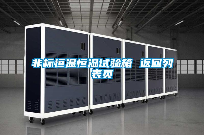 非標(biāo)恒溫恒濕試驗(yàn)箱 返回列表頁
