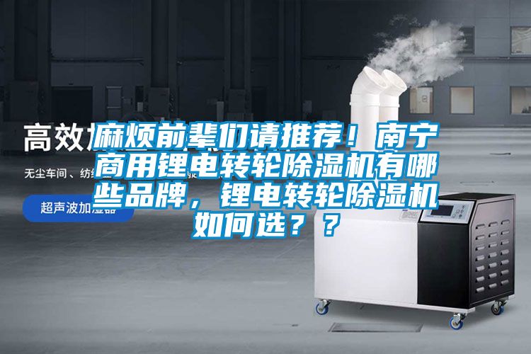 麻煩前輩們請推薦！南寧商用鋰電轉輪除濕機有哪些品牌，鋰電轉輪除濕機如何選？？