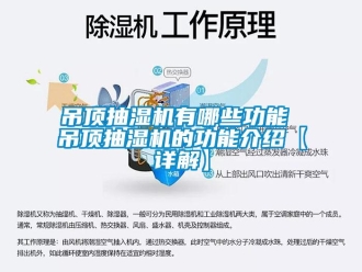 企業(yè)新聞吊頂抽濕機(jī)有哪些功能 吊頂抽濕機(jī)的功能介紹【詳解】