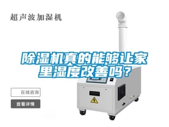 行業新聞除濕機真的能夠讓家里濕度改善嗎？