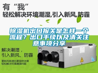 企業新聞除濕機出口報關是怎樣一個流程？出口手續以及清關注意事項分享