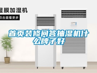 企業(yè)新聞首頁裝修問答抽濕機(jī)什么牌子好