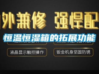 知識百科恒溫恒濕箱的拓展功能