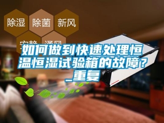 知識百科如何做到快速處理恒溫恒濕試驗箱的故障？_重復