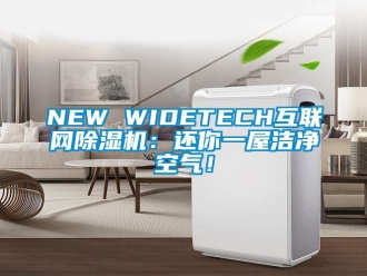 企業(yè)新聞NEW WIDETECH互聯(lián)網(wǎng)除濕機(jī)：還你一屋潔凈空氣！