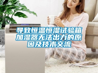 知識百科導致恒溫恒濕試驗箱加濕器無法出力的原因及技術交流