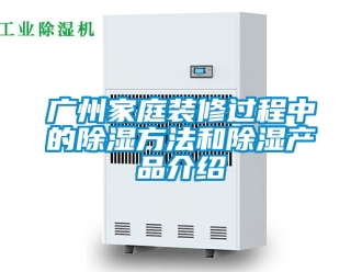 企業新聞廣州家庭裝修過程中的除濕方法和除濕產品介紹