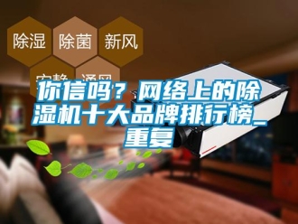 企業新聞你信嗎？網絡上的除濕機十大品牌排行榜_重復
