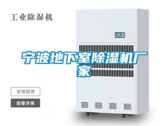 企業新聞寧波地下室除濕機廠家