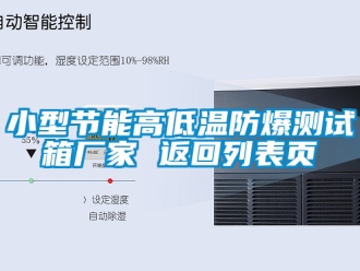 企業新聞小型節能高低溫防爆測試箱廠家 返回列表頁