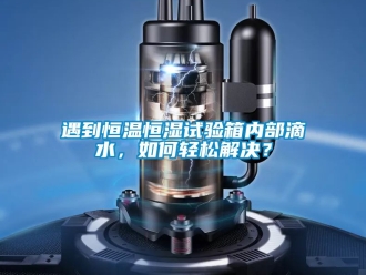 知識百科遇到恒溫恒濕試驗(yàn)箱內(nèi)部滴水，如何輕松解決？