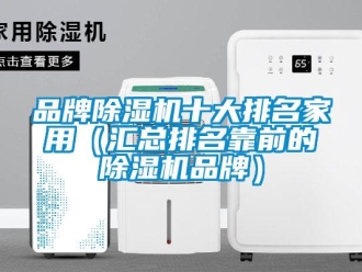 企業新聞品牌除濕機十大排名家用（匯總排名靠前的除濕機品牌）