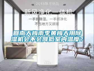 行業新聞回南天梅雨季黃梅天用除濕機會不會降低室內溫度？