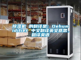企業新聞除濕機 的翻譯是：Dehumidifier 中文翻譯英文意思，翻譯英語