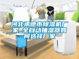 企業新聞河北承德市除濕機廠家_全自動抽濕器如何選擇廠家