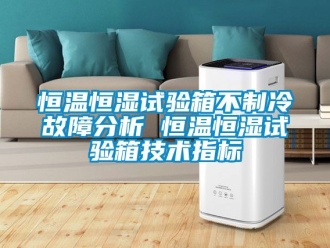 知識百科恒溫恒濕試驗箱不制冷故障分析 恒溫恒濕試驗箱技術指標